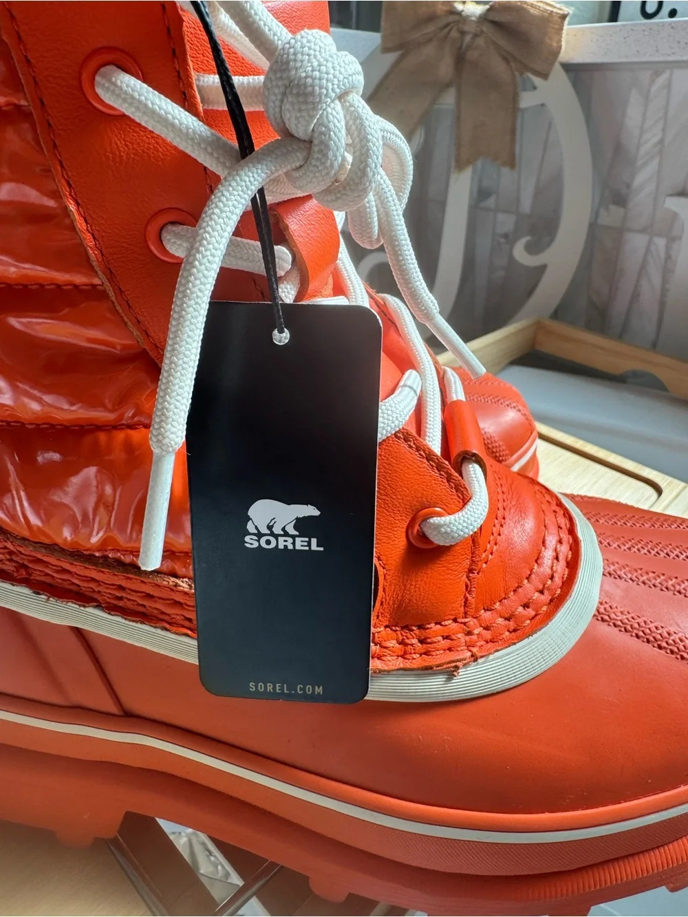 Sorel Caribou Orange High-Top Winter Insulated Waterproof Boot